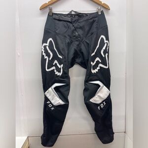 Fox Racing 180 Black and White Motocross Pants with Bold Logo